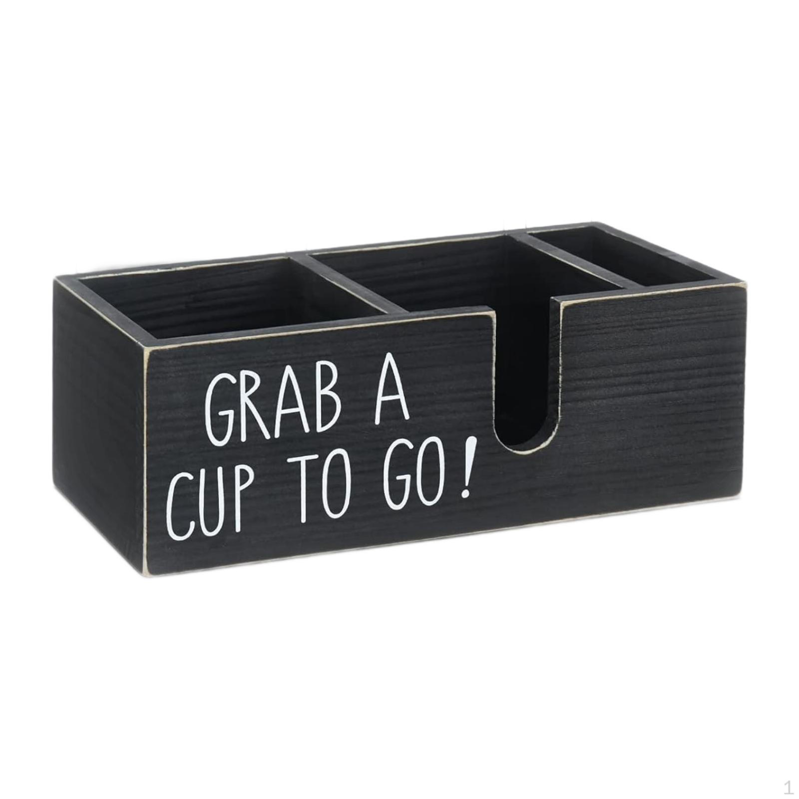 

Органайзер для чайных пакетиков с 3 отделениями, полка для чайных пакетиков, деревенский многофункциональный деревянный держатель, фермерский дом