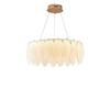 Modern French Cream Feather Pearl Chandelier - Stylish Post-Modern Living Room and Bedroom Lighting