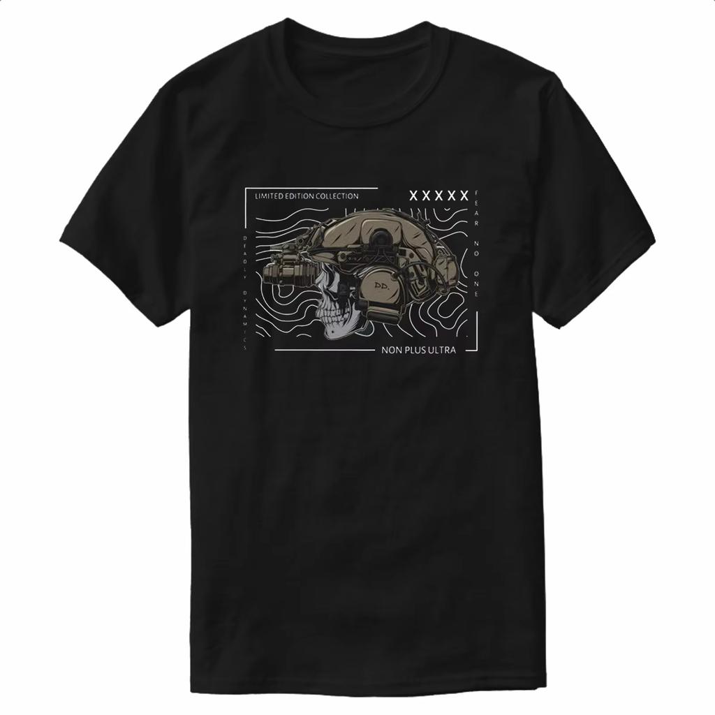 Reaper Limited Edition Military Tactical Night Optic Helmet Skull T-Shirt Cotton O-Neck Short Sleeve Casual Mens T-shirt