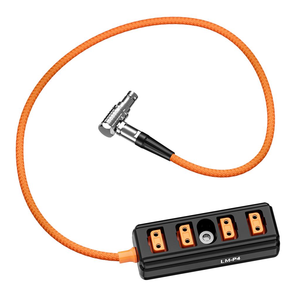 Power Cable Splitter 2 Pin Lemo Plug to 4 Ports D Tap Power Splitter for Select RED Camera