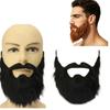 Elastic Band Fake Beard Mustache Synthetic Fiber Facial Hair Props Cosplay Beard Stage Performance