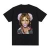 Pěvecká hvězda Britney Spears Grafické tričko s motivem žvýkačky Pánské Dámské Vysoce kvalitní Vintage trička S kulatým výstřihem Oversized tričko Topy Streetwear