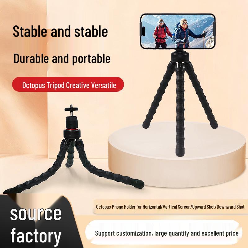 Universal Octopus Phone Photography Stand - Mini Flexible Tripod for Desktop & Floor