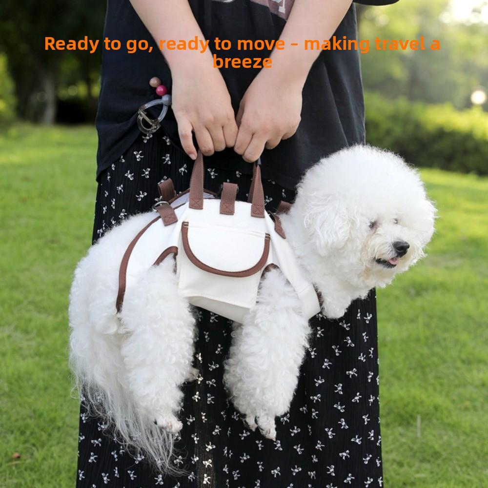 Breathable Dog Full Body Lift Harness Adjustable Pet Carrier  for Hiking Daily Use