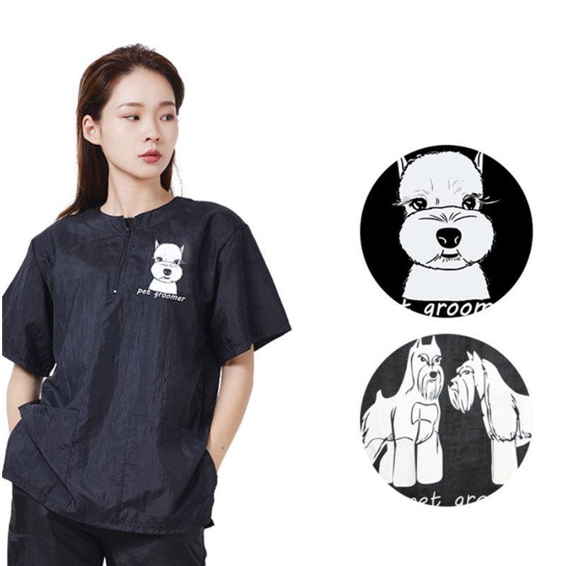 

Pet Grooming Clothing Waterproof Pet Hospital Work Clothes Pet Stores Anti Hair And Anti-static Pet Groomer Smock Uniform Tops XXXL