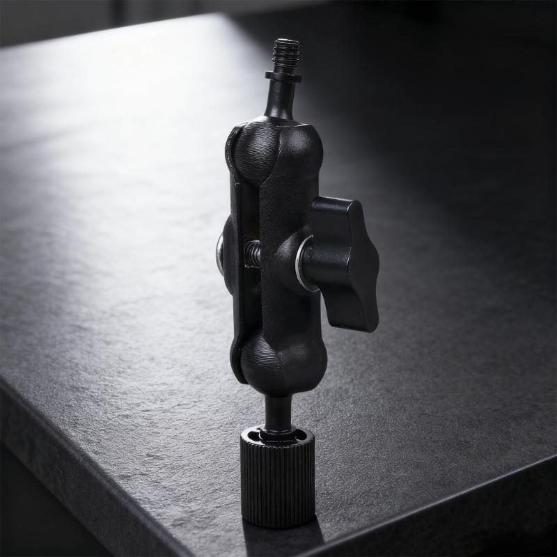 Iron Clamp Ball Head Clamp 1/4inch Male to Female Threaded For Phone Video Mount Camera Monitor LED Light Car Microphones