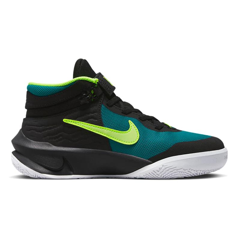 Nike Team Hustle D 10 FlyEase Suola Antiscivolo Ammortizzazione Resistente all'Abrasione Mid top Scarpe da Pallacanestro per Bambini Sneakers DD7303-012
