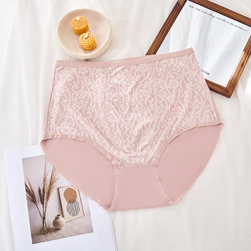plus size pure cotton women's underwear, high waist and fat women's underwear, pure cotton mother briefs.