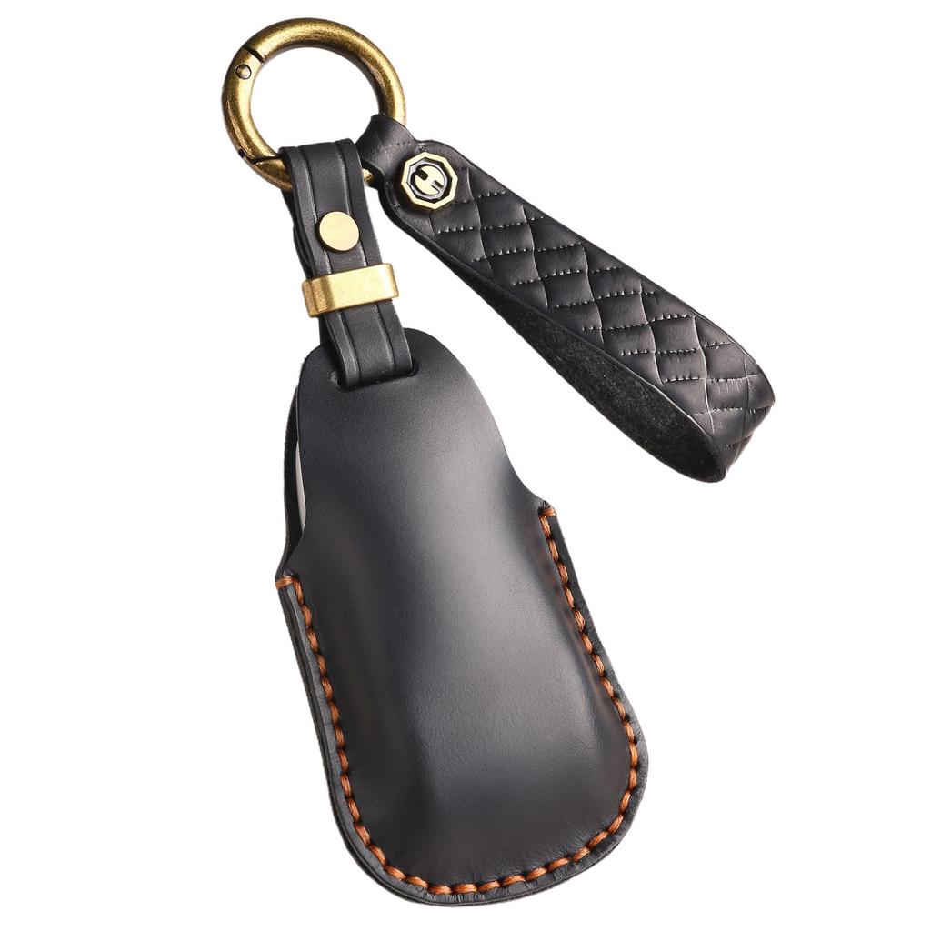 Retro Leather Key Bag for Mercedes-Benz - Premium Handmade Cowhide Cover