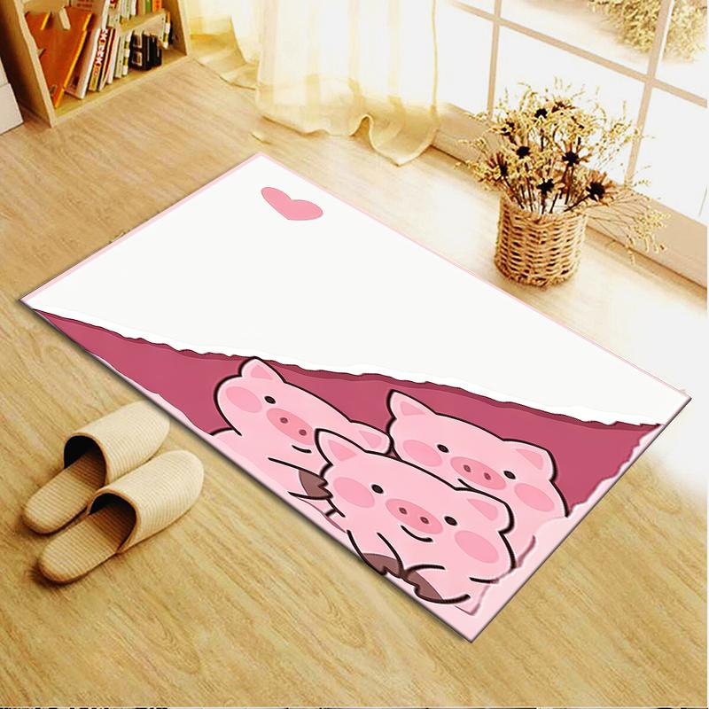 2025 New Cute Pink Pig Carpet Rug for Living Room Bedroom Home Sofa Decoration,Kids Play Non-slip Floor Mat
