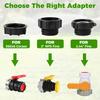 IBC Tote Adapter IBC Tank Gooseneck 3/4 Inch Outlet Tap for 1000L Rainwater Tank Garden Hose Shut Off Ball Valve IBC Tote Valve