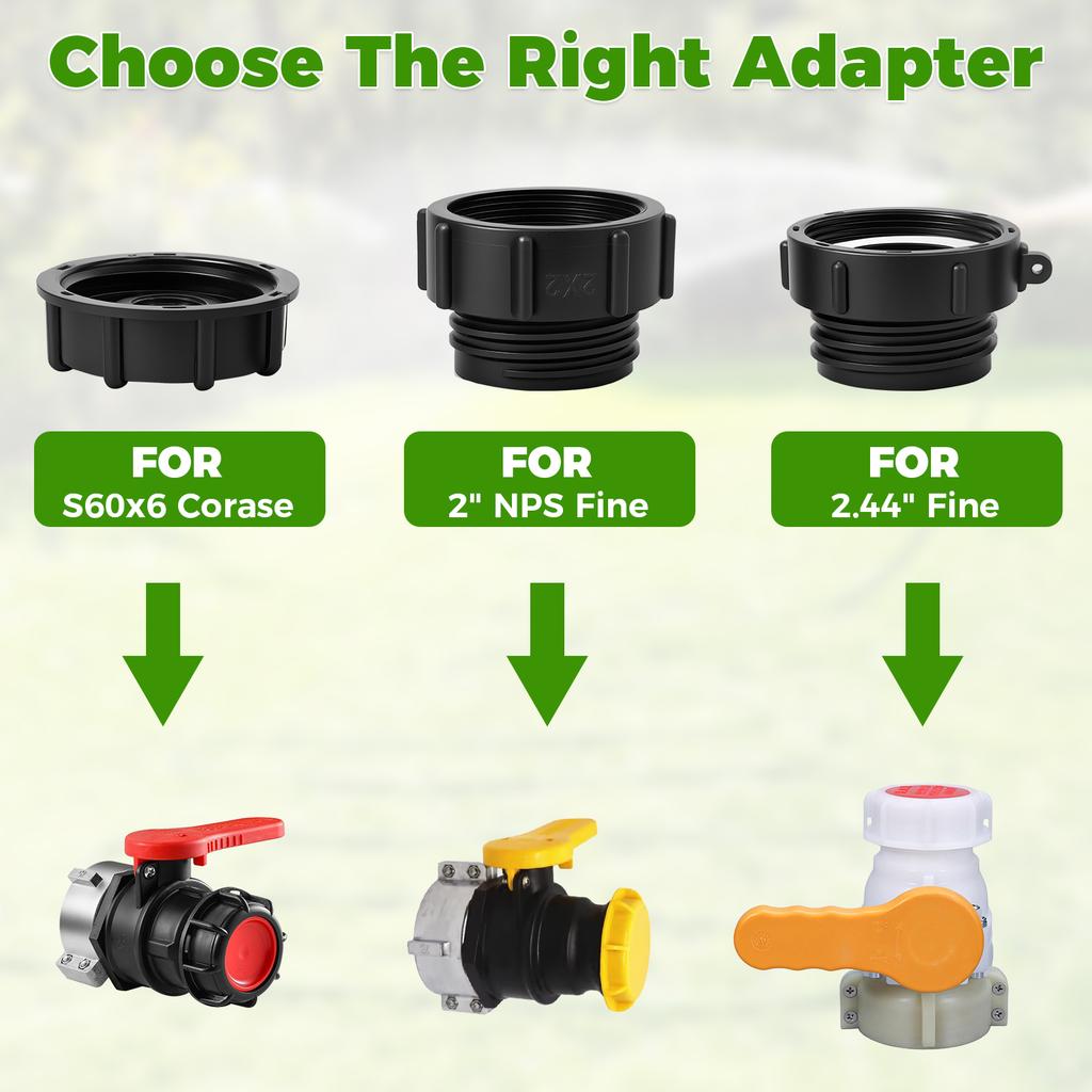 IBC Tote Adapter IBC Tank Gooseneck 3/4 Inch Outlet Tap for 1000L Rainwater Tank Garden Hose Shut Off Ball Valve IBC Tote Valve