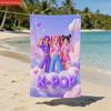Serviette de Plage Kawaii 3D Groupe de Filles Idol K-pop Microfibre Douce Séchage Rapide Serviette de Sport pour la Salle de Sport Serviette de Bain pour Salle de Bain Natation Extérieur