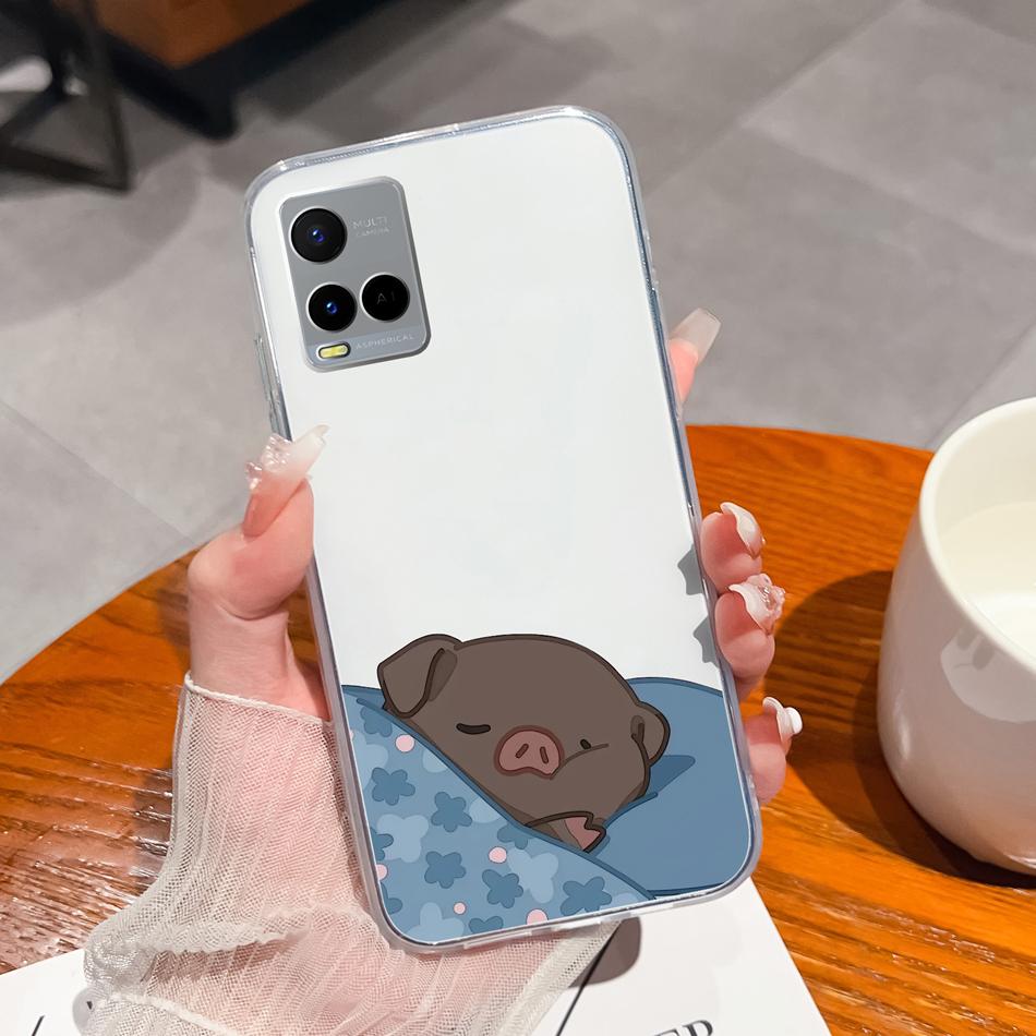 For Vivo Y21 Y21S Y21T Y21A Y21E Y21G Phone Case Painted Flowers Soft Clear TPU Silicone Funda For Vivo Y 21 Lightweight Bumper