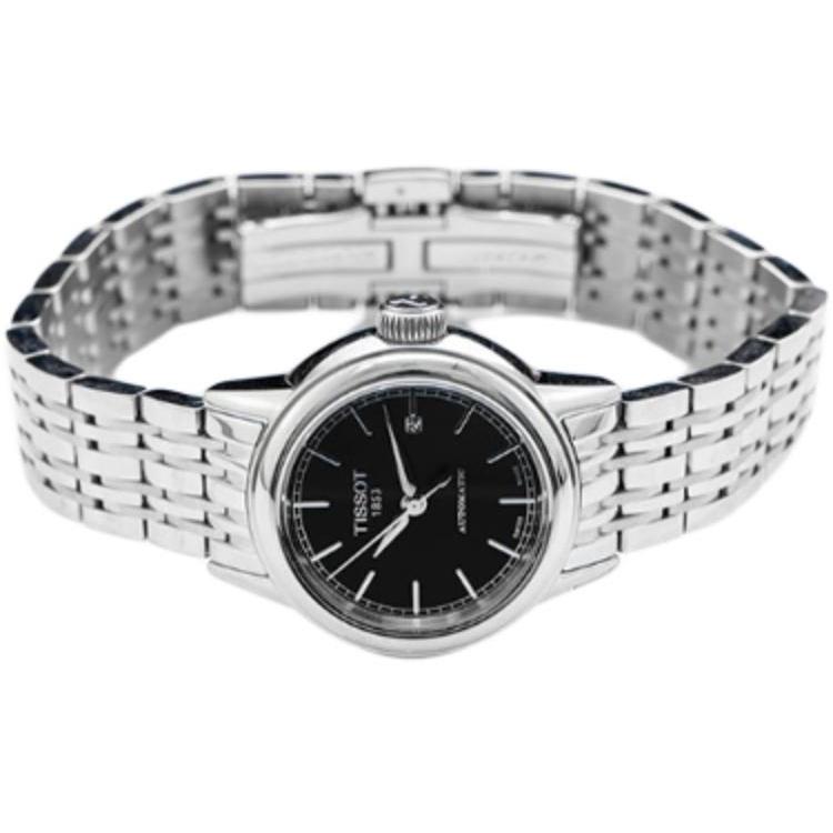 Tissot Kutu Collection Automatische Mechanische Uhr für Damen 32mm Schwarzes Zifferblatt Edelstahlgehäuse T035.207.11.051.00