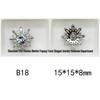 Mixed Color Pavé Zirconia Decorative Metal Button