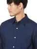 Amazon Essentials Men's Navy Long Sleeve Regular Fit Casual Poplin Shirt, Size M