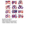 1/12 Pcs American Flag Glasses Memorial Day Patriotic Party Star And Stripes Glasses for 4th of July Celebration USA Veterans Day Decoration
