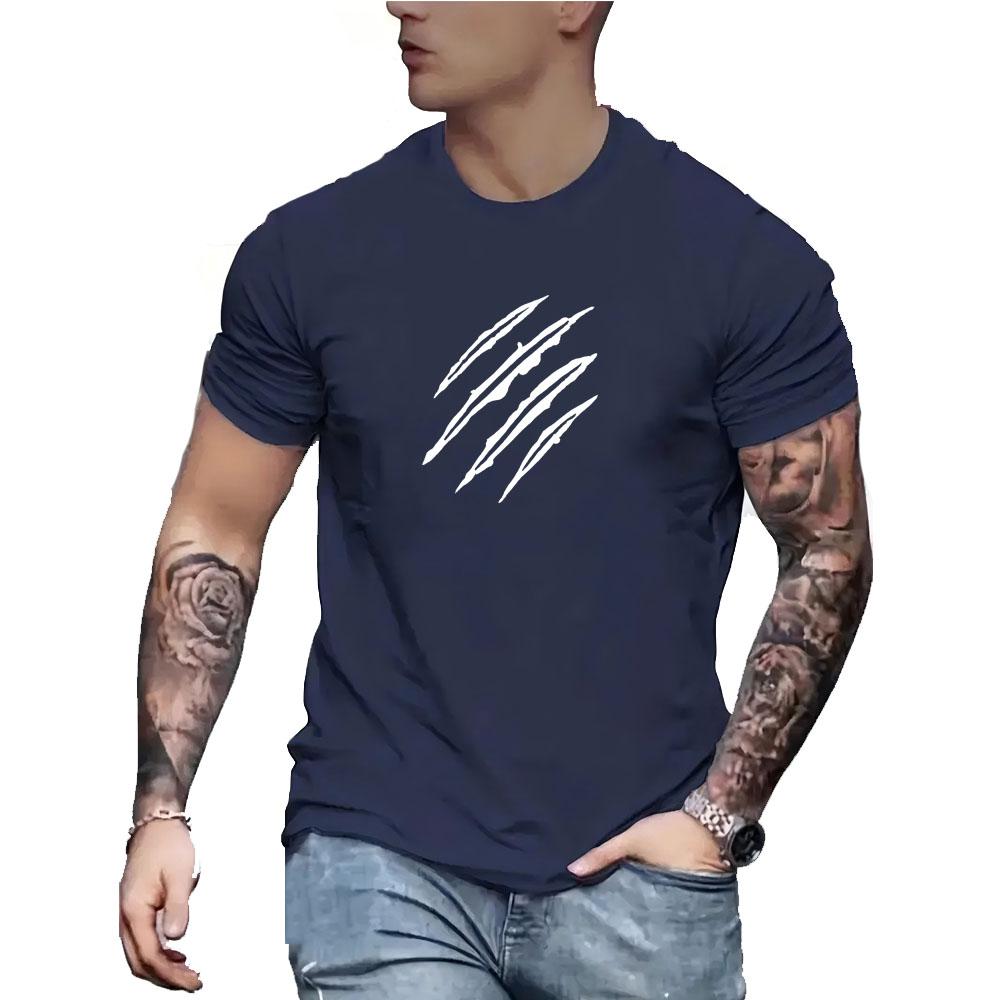 Casual Style Scratch Everyday Comfort 100% Cotton T-Shirt Soft Fabric Round Neck Short Sleeve Tee Unisex