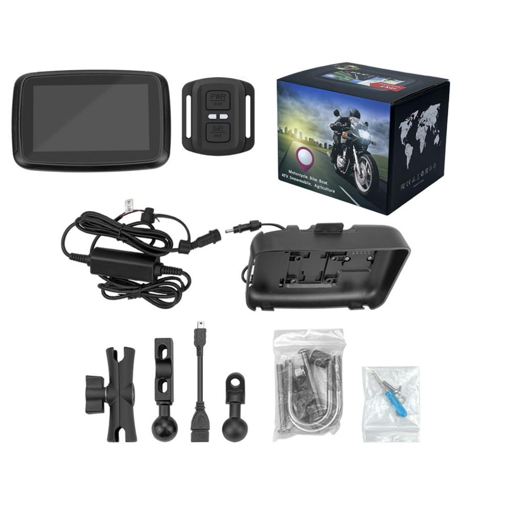 Navifly 5Inch Motorcycle Wireless Carplay Android Auto Portable Motorcycle Navigation GPS IPX7 Waterproof Display Remote Control