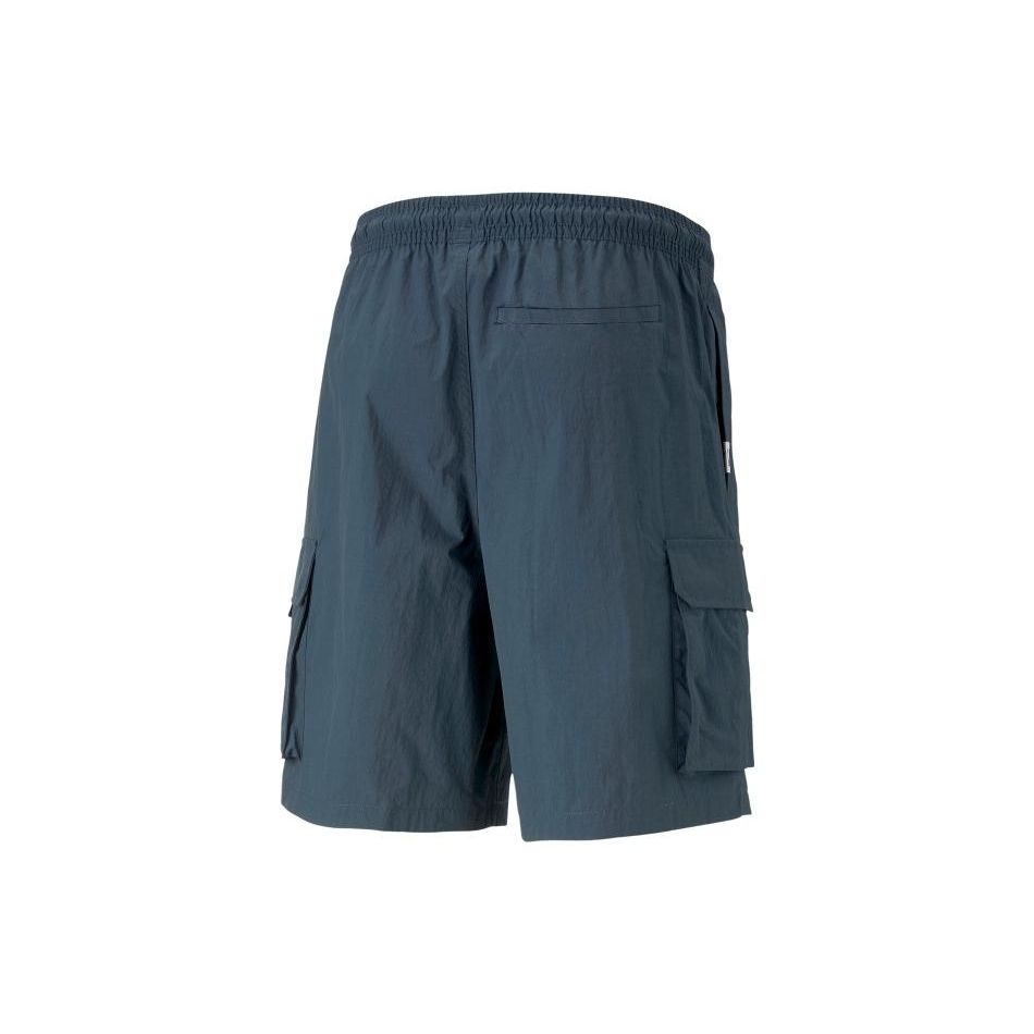 Puma MMQ Series Lightweight Utility Shorts Solid Color Straight Leg Sports Shorts Unisex Shorts Midnight-Blue 620363-16