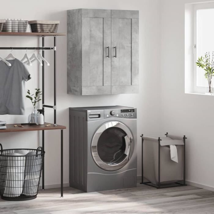 VidaXL Armoire murale gris béton 69,5x34x90 cm bois d'ingénierie 830392