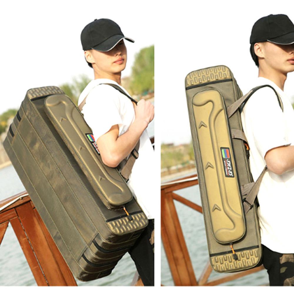 80cm/90cm/100cm/120cm Sacos para Cana de Pesca Impermeáveis 3/4 Camadas Estojo de Armazenamento para Carretilhas de Pesca Bolsa para Equipamentos e Iscas Mochila de Grande Capacidade