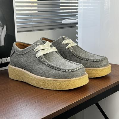 New One-pedal Doudou Shoes Men's Trendy Shoes Internet Celebrity Soft Sole Casual Versatile Fashion Shoes Men's 8706 beige-W