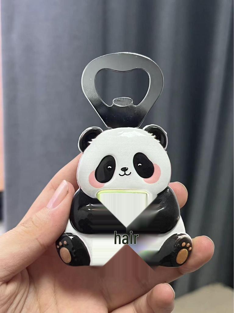 Magnete Mahjong 3D Panda Cartone Animato: Souvenir & Apribottiglie