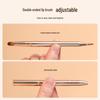 Dual-ended Retractable Lip & Concealer Brush with Lid - Portable, Multifunctional Beauty Tool