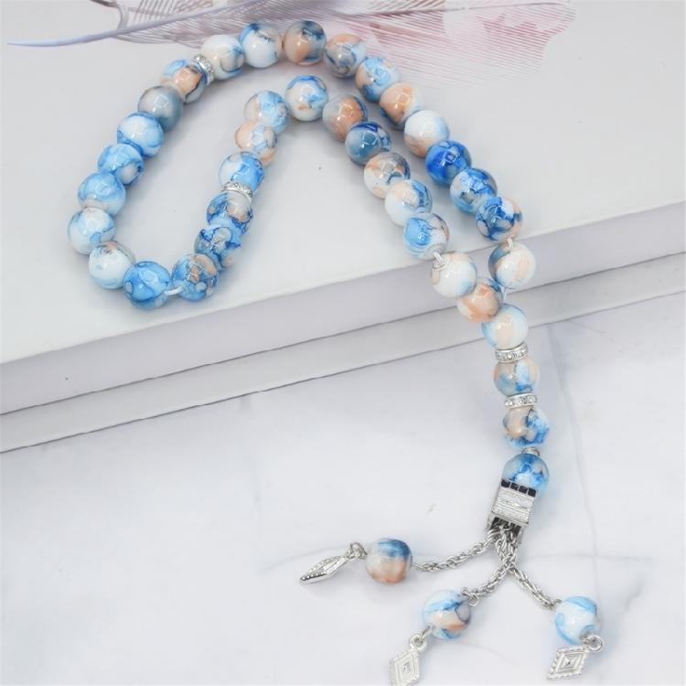 Pulsera de Cristal 33 Cuentas Para Meditación Yoga Y Joyería Elegante Para el Día a Día Ajuste Cómodo Cadena para la Muñeca para Meditación