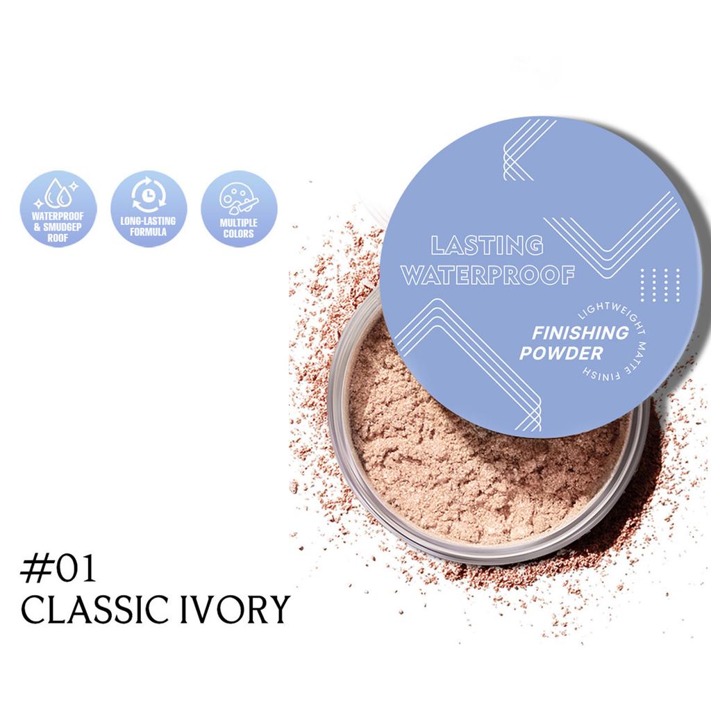 Sweatproof Matte Loose Powder for Face, Lightweight Setting & Concealing, All-Day Wear