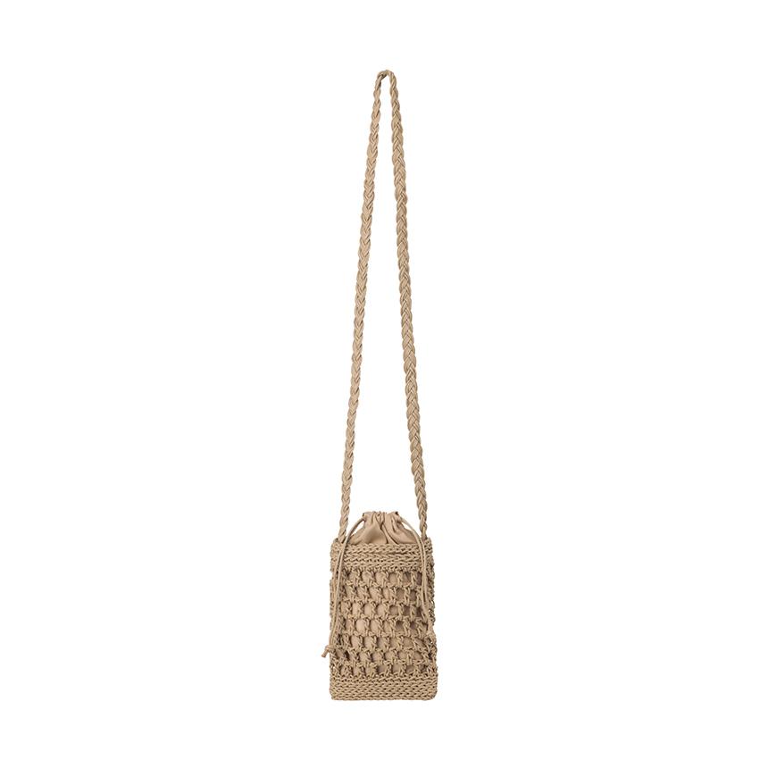 Nau W Knitting Shoulder Bag Beige