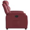 Electric Recliner Chair Burgundy Artificial Leather