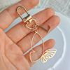 1PC Alphabet Luxury A-Z Fashionable Keychain Vintage Alloy Artistic Gold Hollow Butterfly Elegant