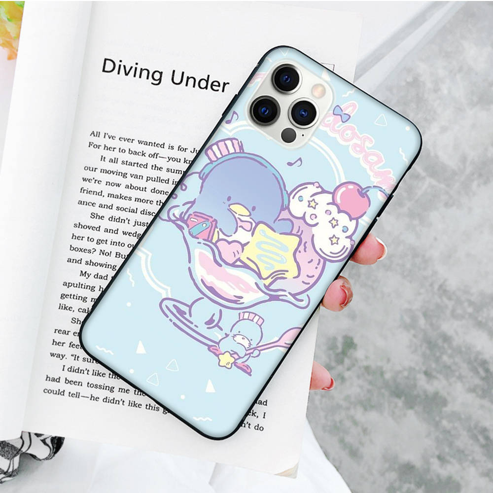 JZ27 Tuxedosam Black Sofe Case for iPhone 16 15 Plus 14 13 Pro 8 SE XR XS Max P30 Nova 5T Y5P Y6 Y7 Y8P Y9 Realme C30 C33 C31 VIVO Y36 V27