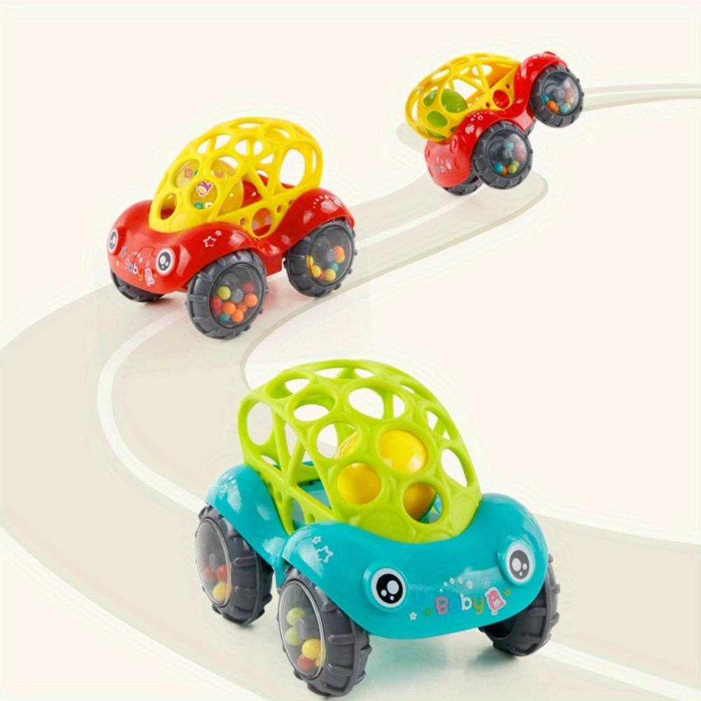 Toddler Push Toy Cars, Rattle Grab Soft Toys, Baby Teether Grab Balls, Baby Rattle Cars, Toddler Trucks, 1-3 Baby Gifts, Soft Truck Baby Gifts