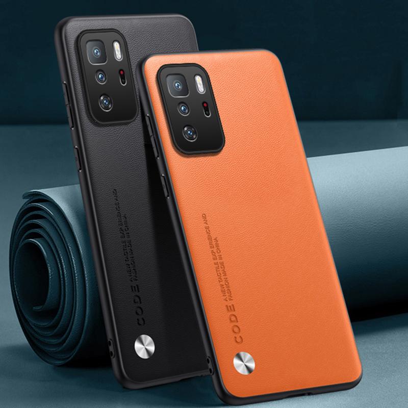 Luxury PU Leather Case For Xiaomi Poco X3 GT Back Cover Matte Silicone Shockproof Full Protection Phone Case For PocoX3 GT X3GT