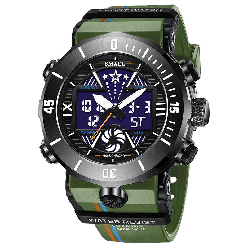 Sports Watch Luxury Men Digital Watches Military 50M Waterproof Man Watches 8051 Digital Wristwatches S Shock Red Watch LED