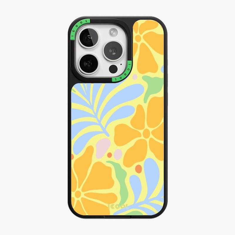 Replaceable Back Plate Mobile Phone Case Iphone15 Flower Apple 14pro Removable Magnetic Two-in-one Can Be Changed At Will