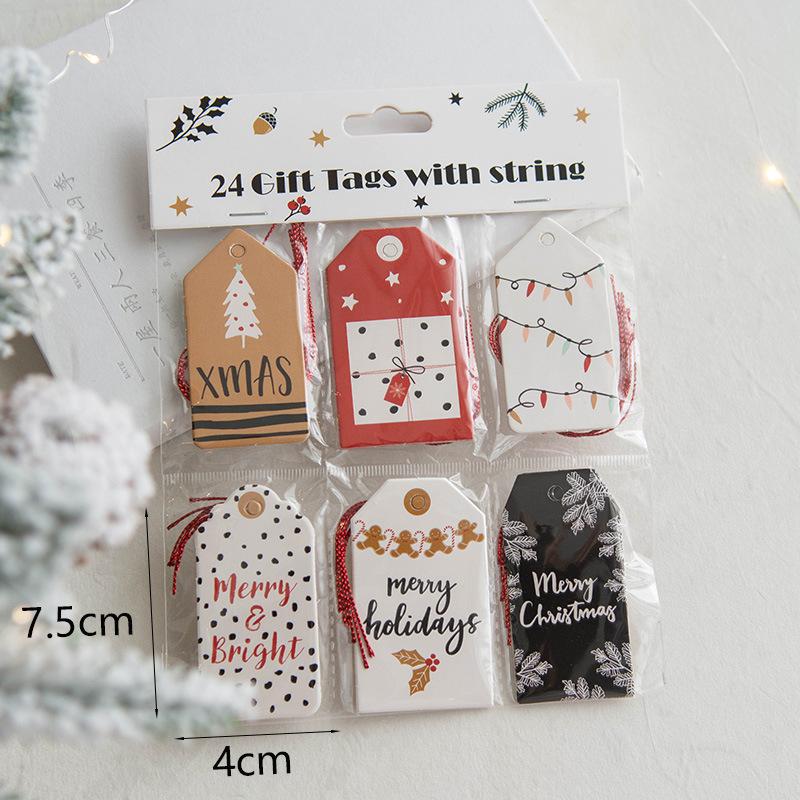 Christmas Party 7.5*4.0cm Christmas Tags Festive Decorations Present Tags Cheerful Accents Long-lasting Display