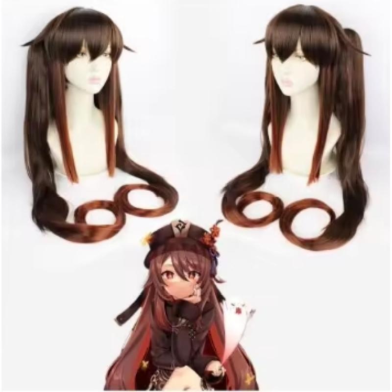 Impact Hutao Cosplay Costume Shoes Uniform Wig Chinese Style Halloween Costumes for Women Game Hu Tao