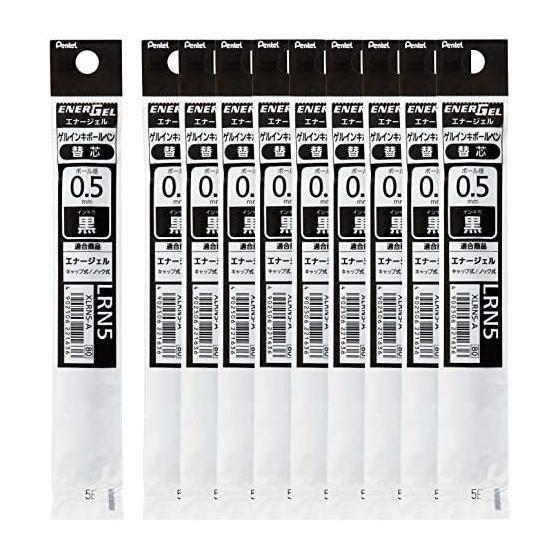 Стержень для шариковой ручки Pentel Energel 0,5 мм XLRN5-A черный 10 шт.