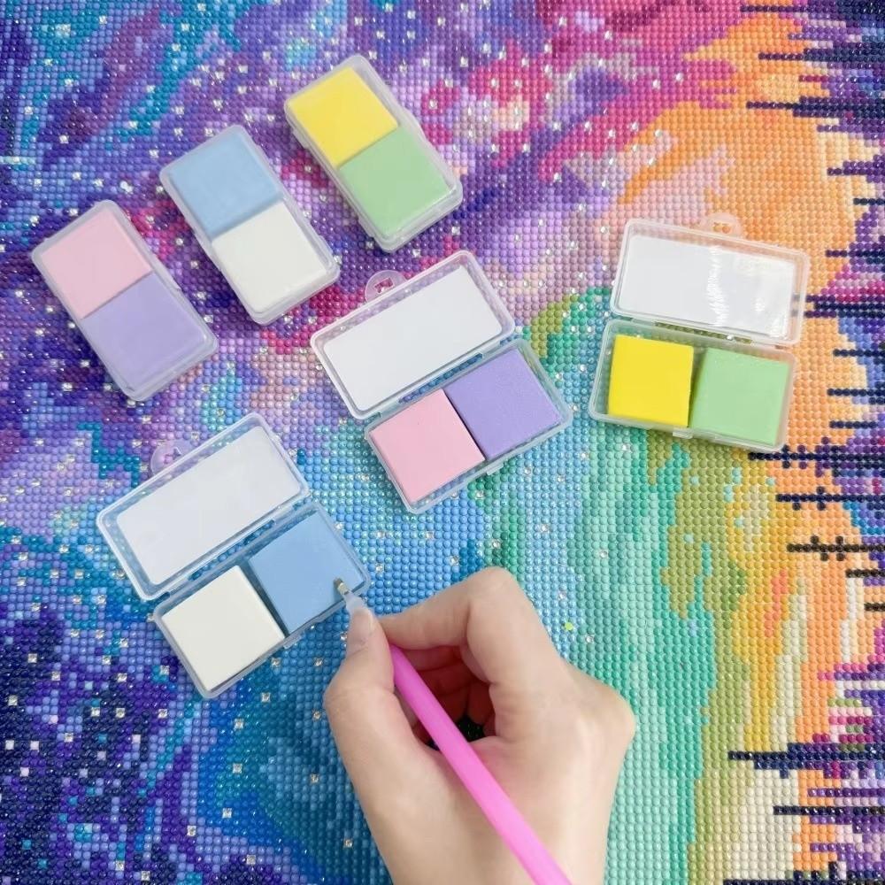 1/2 шт. Силиконовая глина для алмазной вышивки 3x3 см Аксессуары для вышивки своими руками Алмазное искусство Глина-шпаклевка Ароматная Ароматизированная Вышивка крестом