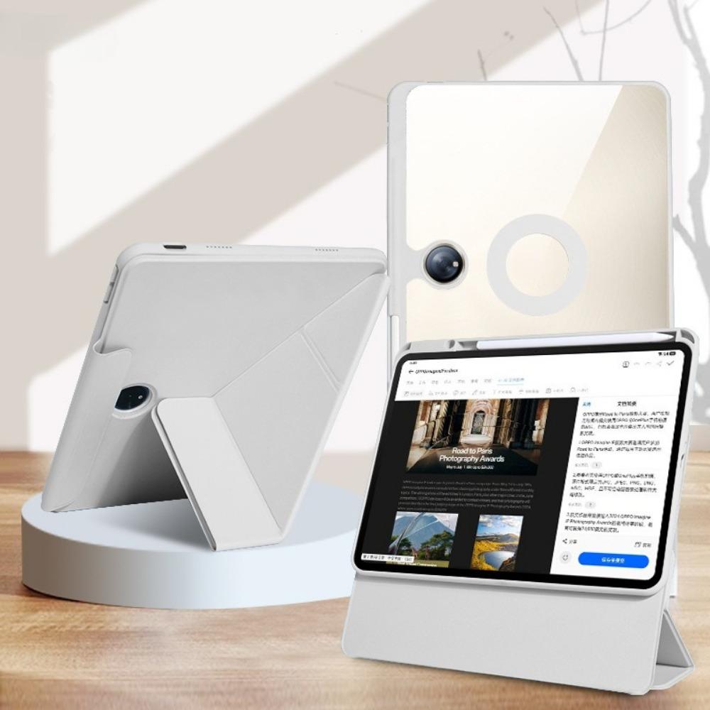 

Magnetic Leather Case for OPPO Pad 4 Pro 11.61 Inch 360 Rotatable Y Stand Cover with Ring Holder OnePlus Pad 2 12.1