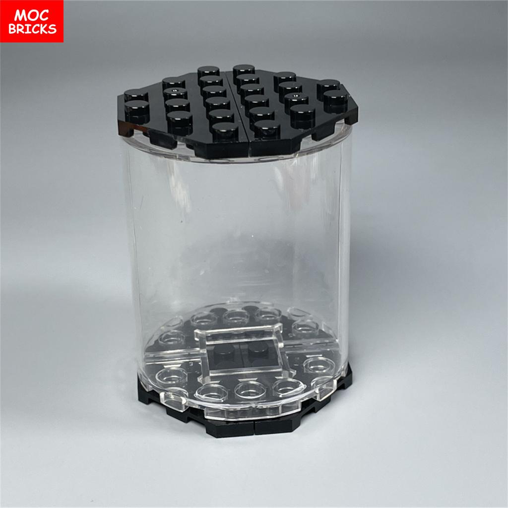 MOC Bricks Container Series Display Box Bucket Basin Pot Pack Basket Attachments Assembled Constructing Blocks Playthings Children Gift