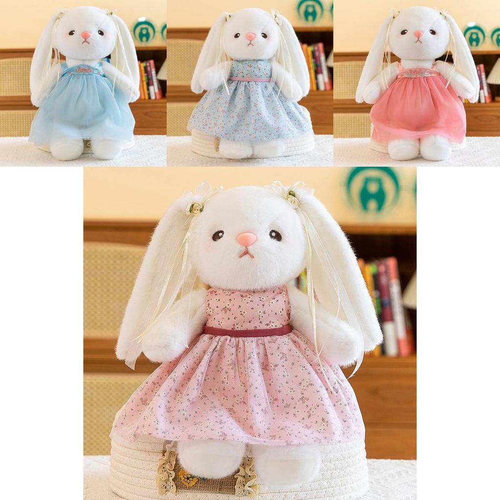 Chinese Style Bunny Plush Toy With Soft Short Pile Fabric For Children And Collectors