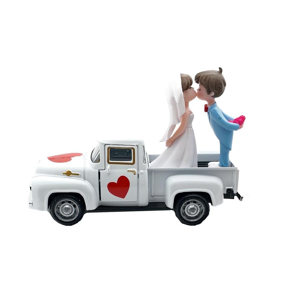 

Statue Valentine’s Day Truck Decor Heart-Shaped Metal Car Miniature Model Kids Birthday Gift Style A