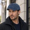 Side Letter Sticker Duckbill Hats Solid Color British Painters Hat Retro Newsboy Cap  for Men Women