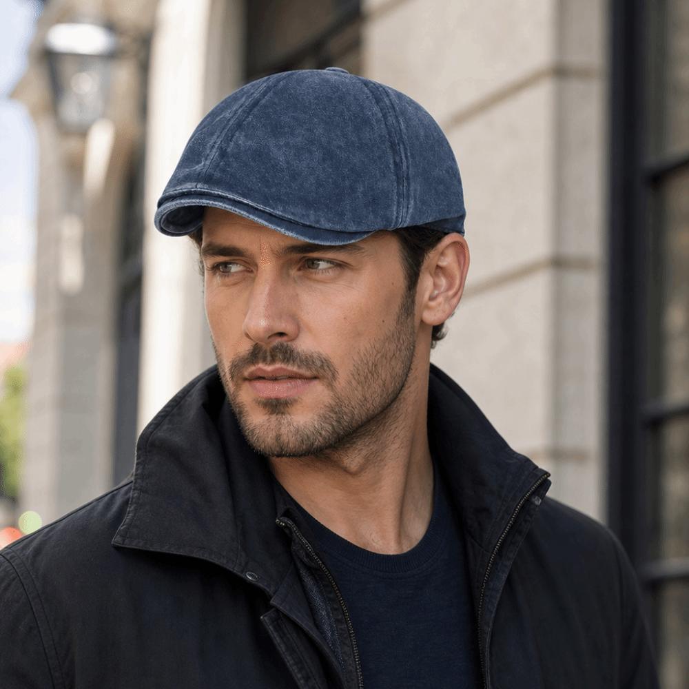 Side Letter Sticker Duckbill Hats Solid Color British Painters Hat Retro Newsboy Cap  for Men Women
